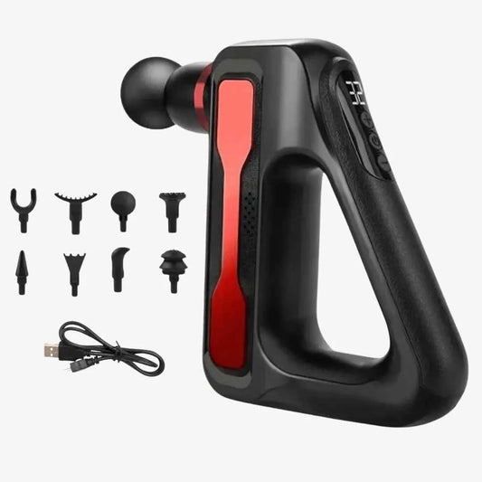 Masajeador Profesional de 32 Niveles de Potencia y 8 Cabezales + Maletin de Regalo 🎁